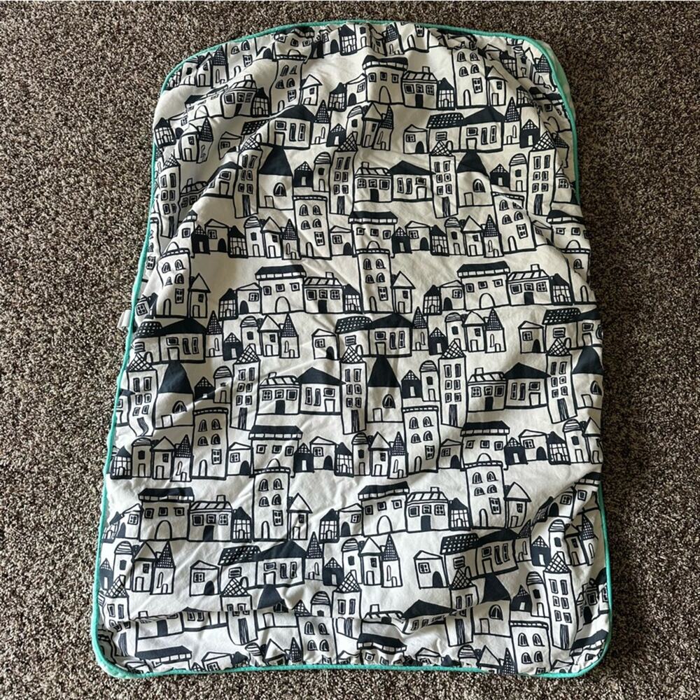 Oh Joy! Target City Town Houses Green Blue Grid Plush Baby Blanket Lovey